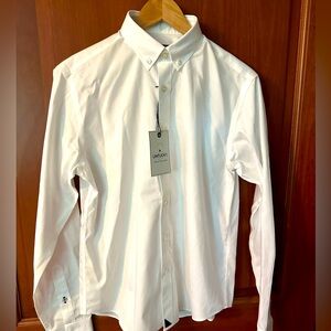 Men’s or boys small white dress shirt untuckit small slim never worn